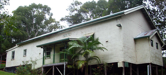 Repentance Creek Public Hall exterior with sign